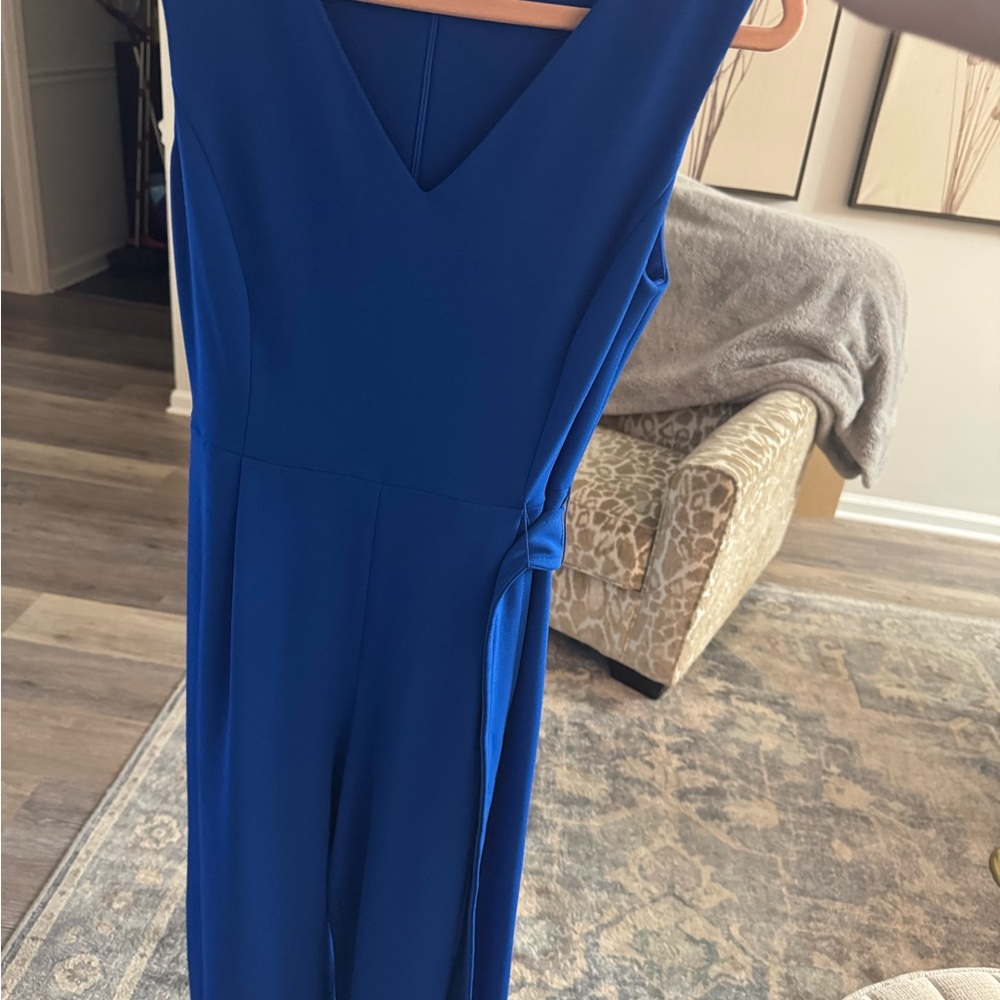 Elegant Blue Sleeveless Jumpsuit